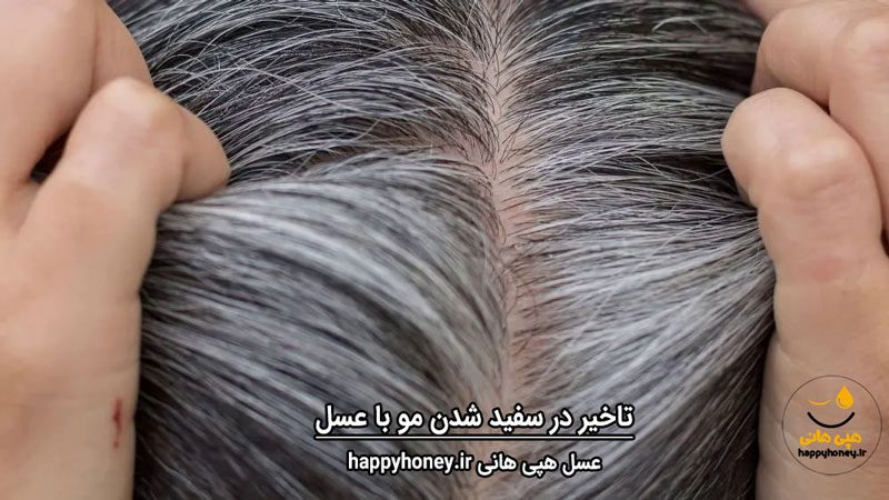 تاخیر سفیدی مو با عسل