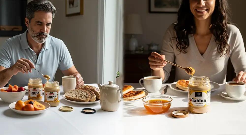 صبحانه‌ای مقذی با عسل و ارده